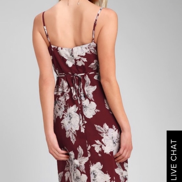 Lulu’s Floral Wrap Dress Size Small - Picture 3 of 13